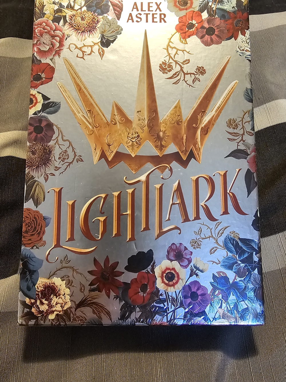 Lightlark Hardcover Novel by Alex Aster - Metallic Floral Cover